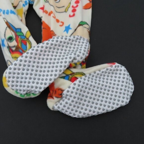 Cocomelon 12M Unisex Fleece Zipped One Piece Pajamas Bodysuit Gripper Feet NEW - Picture 3 of 8
